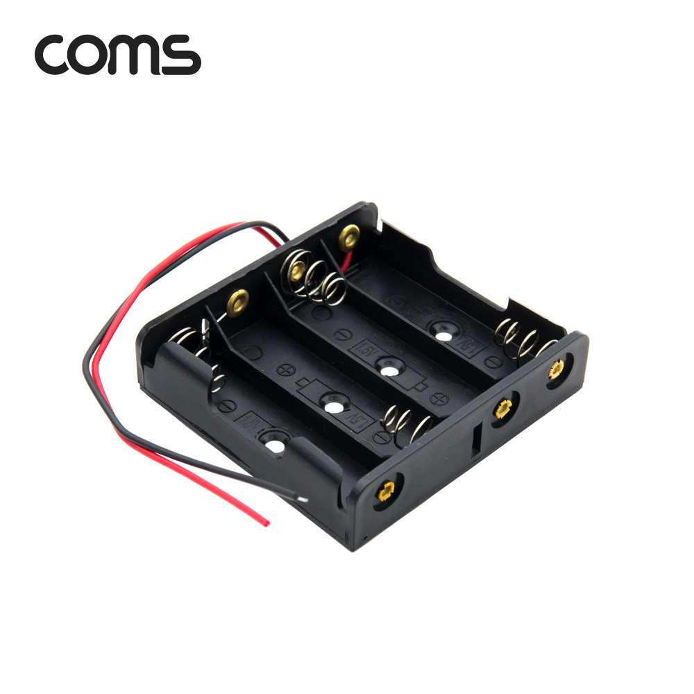 Coms 건전지 홀더 / 배터리 홀더 / 2선 전원 / AA x 4ea