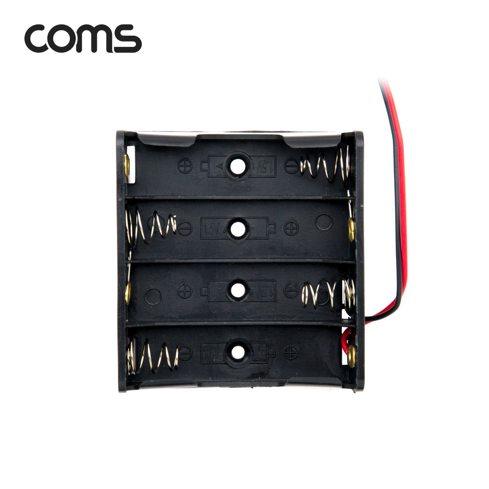 Coms 건전지 홀더 / 배터리 홀더 / 2선 전원 / AA x 4ea