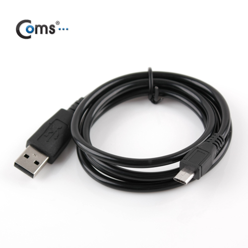 Coms USB/Micro USB(B) 케이블(충전/데이터), 1M, Black