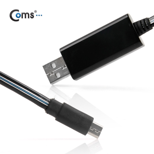 Coms USB/Micro USB(B) 케이블(EL 발광 LED), Black