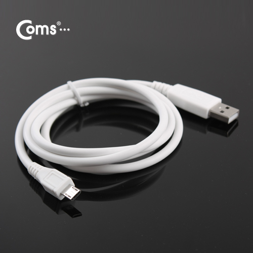 Coms USB/Micro USB(B) 케이블(고급형), 1M, White