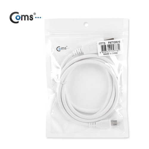 Coms USB/Micro USB(B) 케이블(고급형), 1M, White