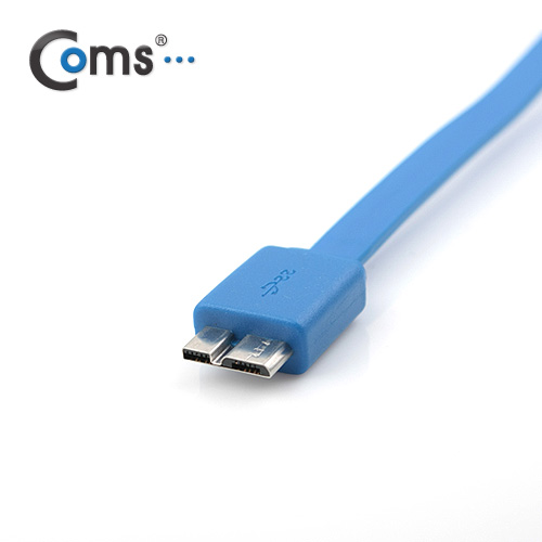 Coms USB 3.0/Micro USB(B) 케이블 (청색/Flat형), 50cm