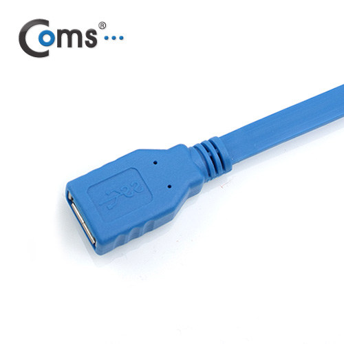 Coms USB 3.0 케이블 (청색/Flat형/연장), 1.5m