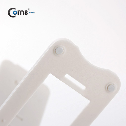 Coms 스마트폰 스탠드 (플라스틱 접이형, 흰색)
