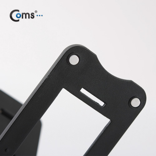 Coms 스마트폰 스탠드 (플라스틱 접이형, 검정)