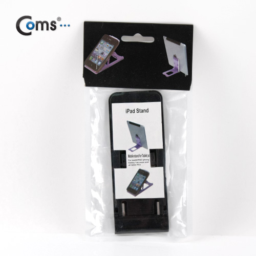 Coms 스마트폰 스탠드 (플라스틱 접이형, 검정)