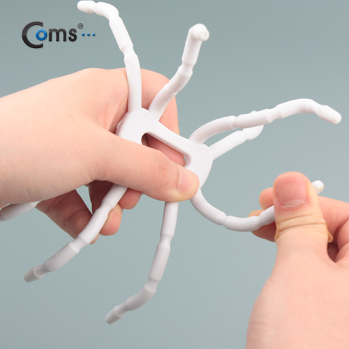 Coms 스마트폰 거치대(스파이더형), White / 8Leg