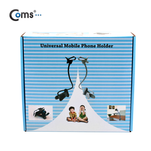 Coms 스마트폰 거치대, 탁상용 집게형/Black (Flexible 각도조절기능)