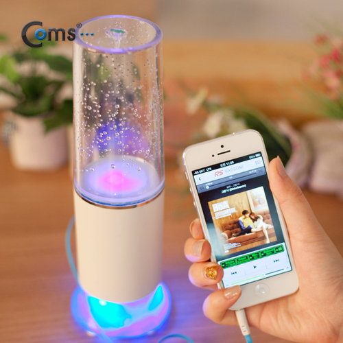Coms 스피커(센서형), 터치 LED/워터진동/충전겸용
