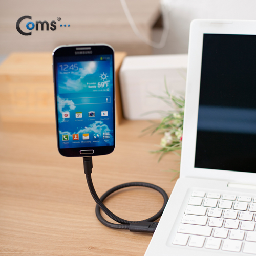 Coms USB/Micro USB(B) 케이블, Flexible형 (20cm/Metal형)