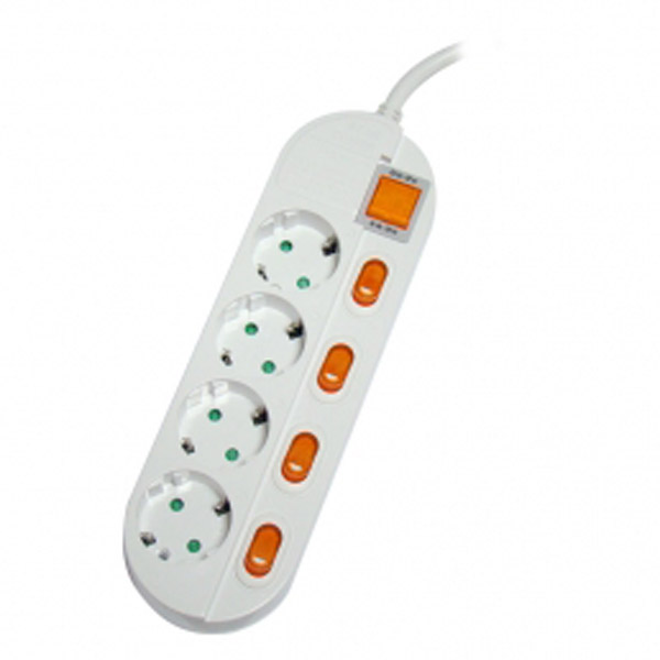 오성정밀 개별형 4구 접지 멀티탭 1.5M