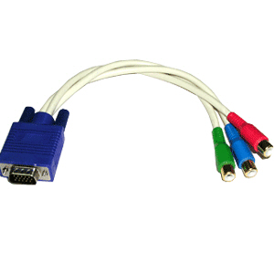 Coms 모니터 변환 케이블(컴포넌트) 25Cm, RGB입력/컴포넌트 출력
