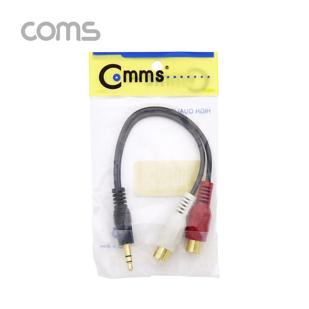 Coms 스테레오/RCA 2선(F) 케이블 10Cm - RCA 단자 Female 타입