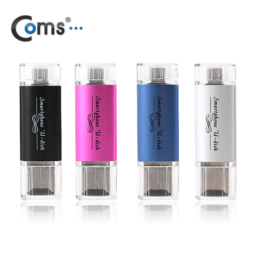 Coms 스마트폰 OTG USB 카드리더기, BLACK (Micro SD 메모리지원)