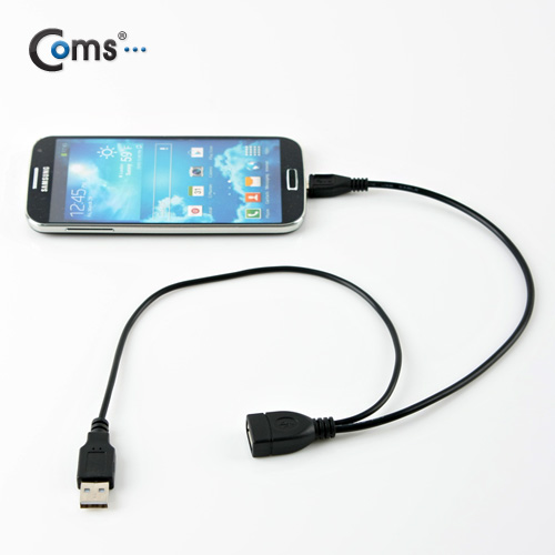 Coms USB OTG 케이블 (Micro 5P M/USB M/F),Y형