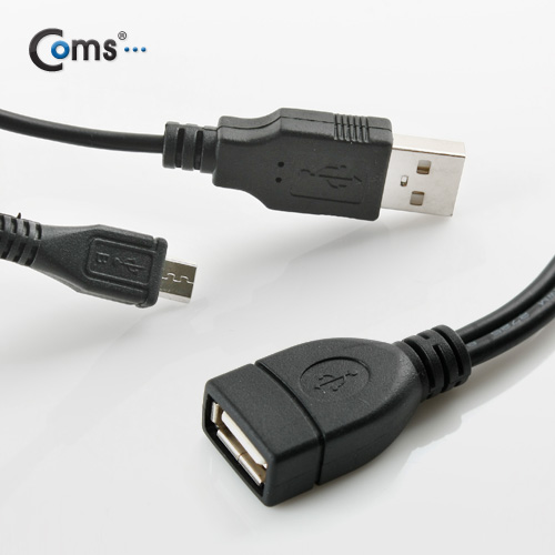 Coms USB OTG 케이블 (Micro 5P M/USB M/F),Y형