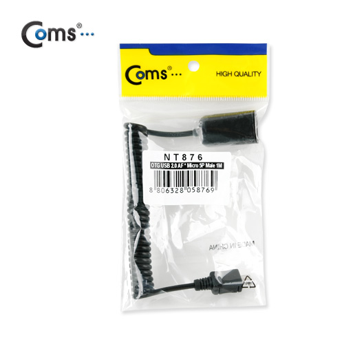 Coms 스마트폰 OTG 케이블-스프링(10cm~30cm)