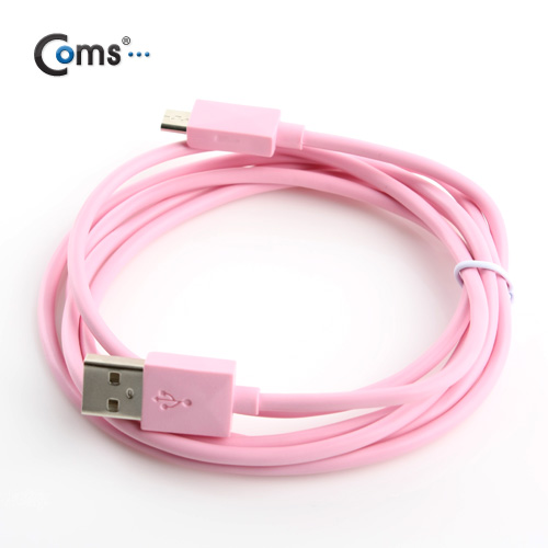 Coms USB/Micro USB(B) 케이블(color) 1.5M, Pink