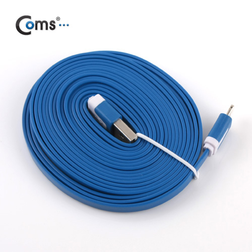Coms iOS 8핀/8Pin 플랫 케이블 Blue, 3M