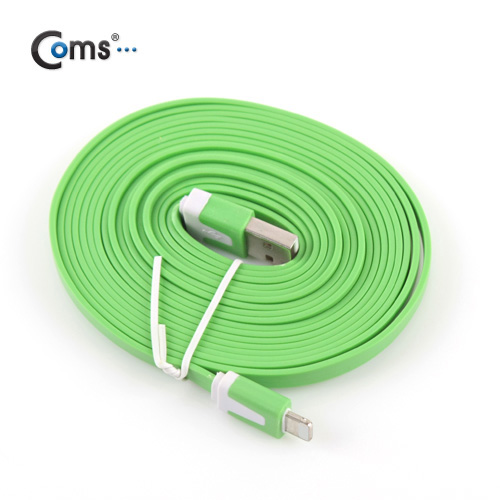 Coms iOS 8핀/8Pin 플랫 케이블 Green, 3M