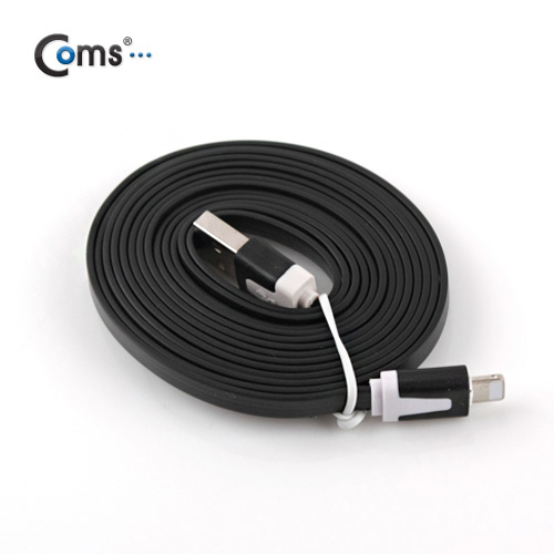 Coms iOS 8핀/8Pin 플랫 케이블 White, 2M
