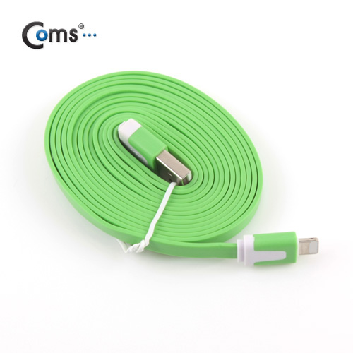 Coms iOS 8핀/8Pin 플랫 케이블 Green, 2M