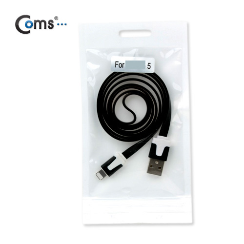 Coms iOS 8핀/8Pin 플랫 케이블 Black