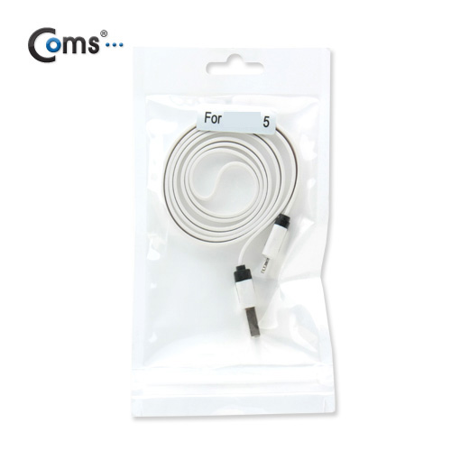 Coms iOS 8핀/8Pin 플랫 케이블 White