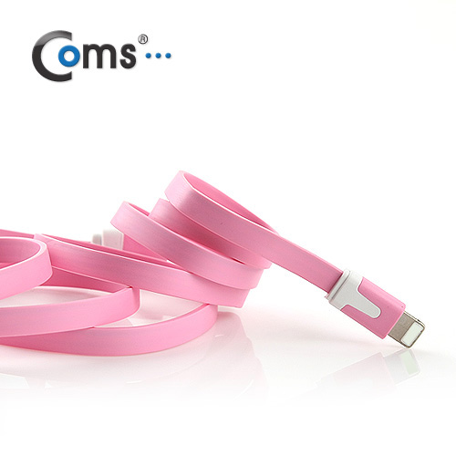 Coms iOS 8핀/8Pin 플랫 케이블 Pink