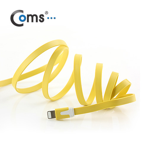Coms iOS 8핀/8Pin 플랫 케이블 Yellow