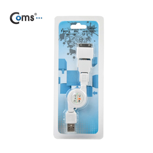 Coms iOS 스마트폰5 8Pin (8핀) 케이블 (자동감김/꼬리물기), White