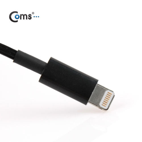 Coms iOS 스마트폰5 케이블 (자동감김), 70cm, Black