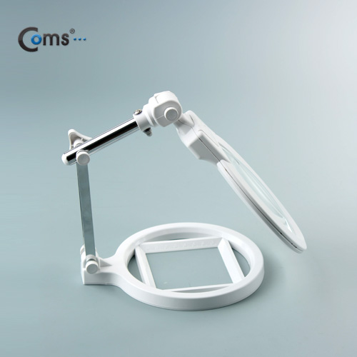 Coms 확대경(스탠드 접이식), 2X/6X 배 - 130mm/26mm 렌즈, LED기능