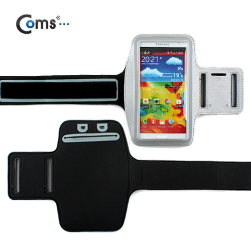 Coms 스마트폰 암 밴드/Blister 포장, 갤노트2용/Gray