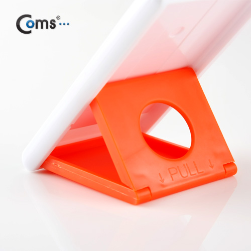 Coms 스마트폰 거치대, 탁상용/접이식, Orange