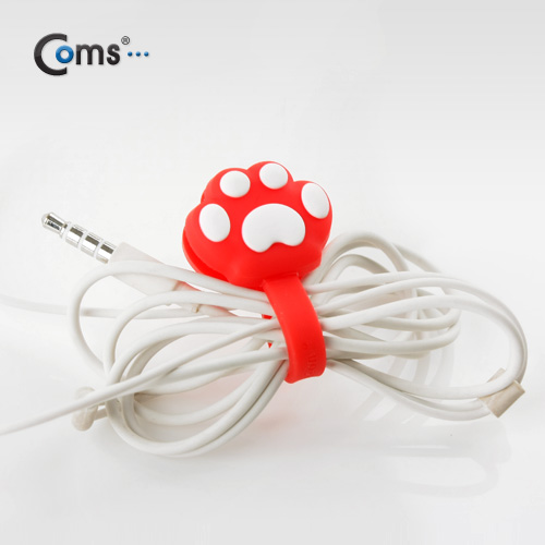 Coms 케이블 오거나이저(버튼형), Red