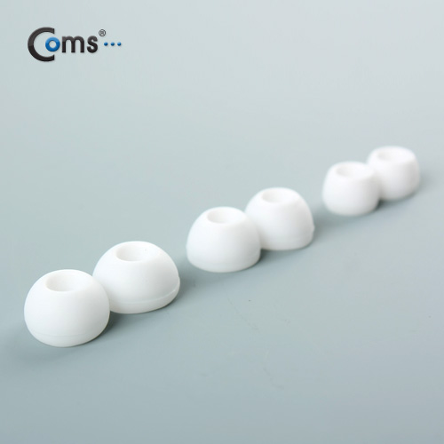 Coms 이어폰캡 커널형(대,중,소 3set), White