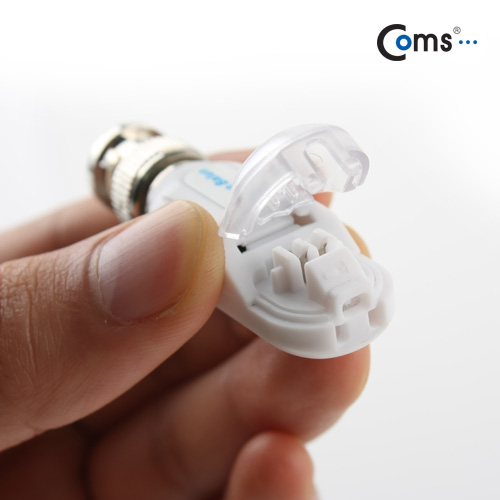 Coms BNC 리피터(Balun),CCTV신호연장-터미널 2P타입/White/Short