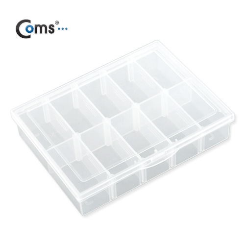 Coms 다용도 PVC 수납함 (내부 10분배, 13.5cm X 10cm) = IT180
