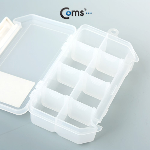 Coms 다용도 PVC 수납함 (내부 8분배, 14.5cm X 9cm)