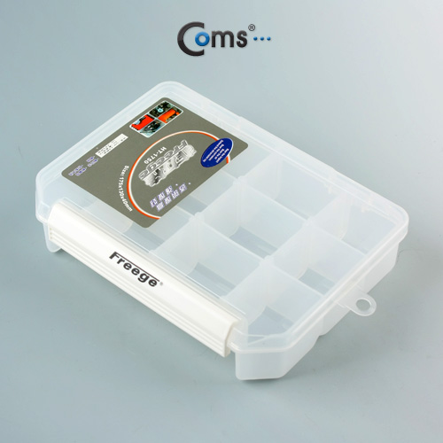 Coms 다용도 PVC 수납함 (내부 12분배, 17cm X 13.5cm)