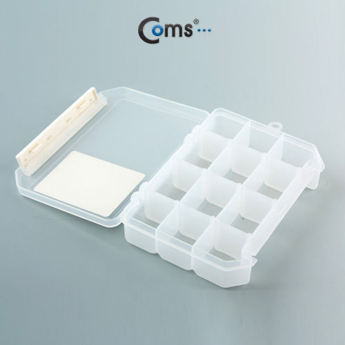 Coms 다용도 PVC 수납함 (내부 12분배, 17cm X 13.5cm)