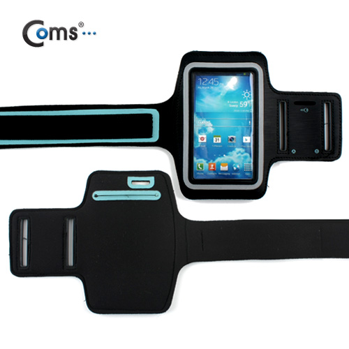 Coms 스마트폰 암 밴드/Blister 포장, 갤4용/Black
