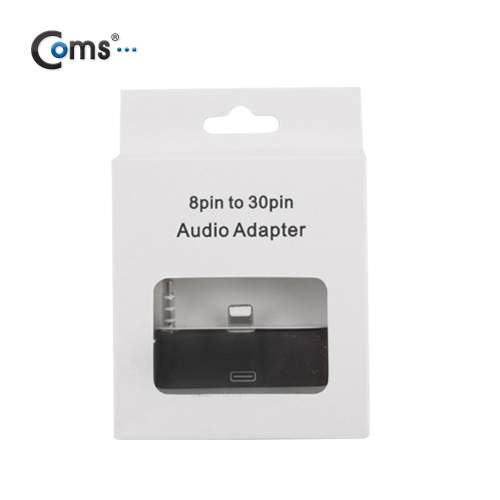 Coms IOS 스마트폰5 8Pin (8핀) 변환젠더 (이어폰단자), Black