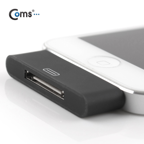 Coms iOS 스마트폰5 변환젠더 (이어폰단자), Black