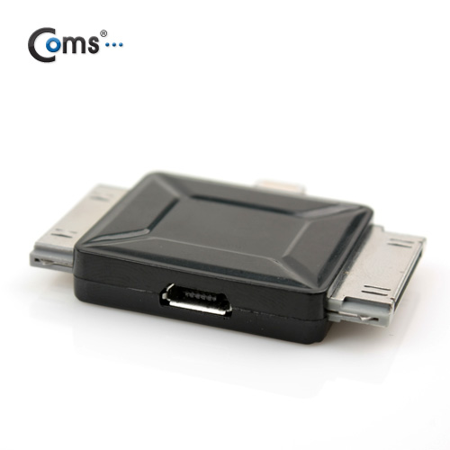 Coms iOS 스마트폰5 변환젠더 (3in1/멀티), Black