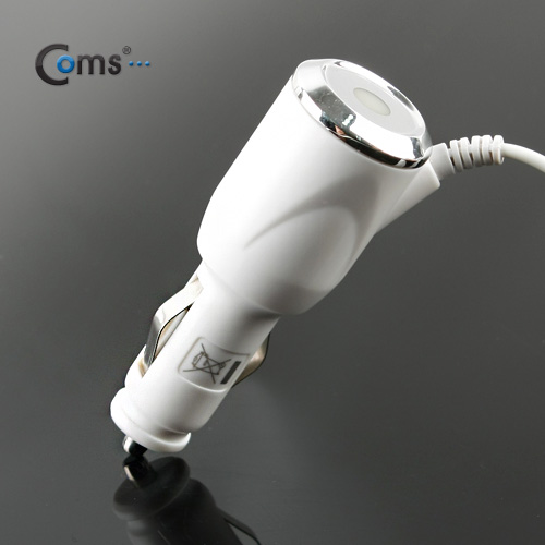 Coms iOS 스마트폰 5 차량용 케이블, 스프링, 5V/2.1A/8핀