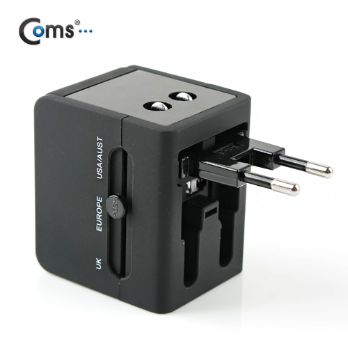Coms 전원 (AC) 변환용, Black - 다기능, USB 2포트 포함