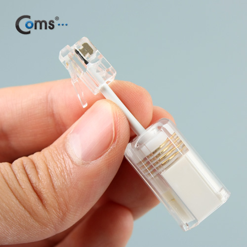 Coms 전화선 꼬임방지 투명색